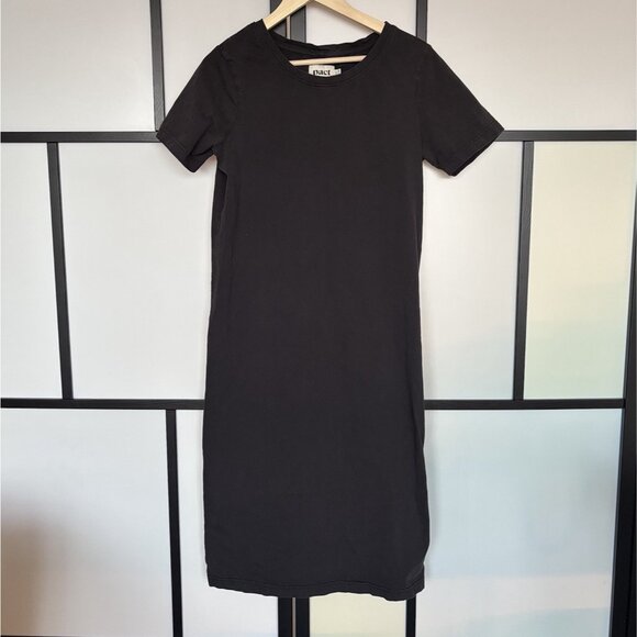 Pact Dress Womens Medium Faded Black Lagenlook Minimalist Lagom Organic Cotton - Picture 1 of 13